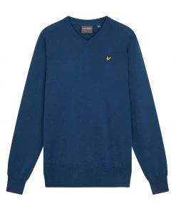 Lyle & Scott Blue Golf V-Neck Pullover Fleece -Lyle & Scott Outlet | Sale unnamed file 1483 scaled