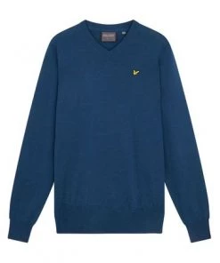 Lyle & Scott Blue Golf V-Neck Pullover Fleece -Lyle & Scott Outlet | Sale unnamed file 1484
