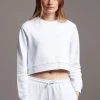 Lyle & Scott White Cropped Sweatshirt