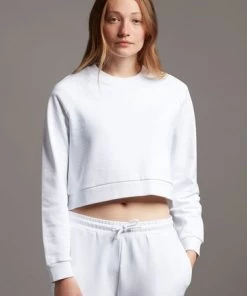 Lyle & Scott White Cropped Sweatshirt 9 Lyle & Scott White Cropped Sweatshirt -Lyle & Scott Outlet | Sale unnamed file 1507