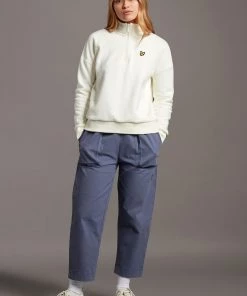 Lyle & Scott White Soft Touch Brushed 1/4 Zip Sweat Top -Lyle & Scott Outlet | Sale unnamed file 1520 scaled