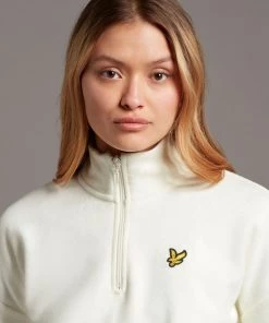 Lyle & Scott White Soft Touch Brushed 1/4 Zip Sweat Top -Lyle & Scott Outlet | Sale unnamed file 1521 scaled