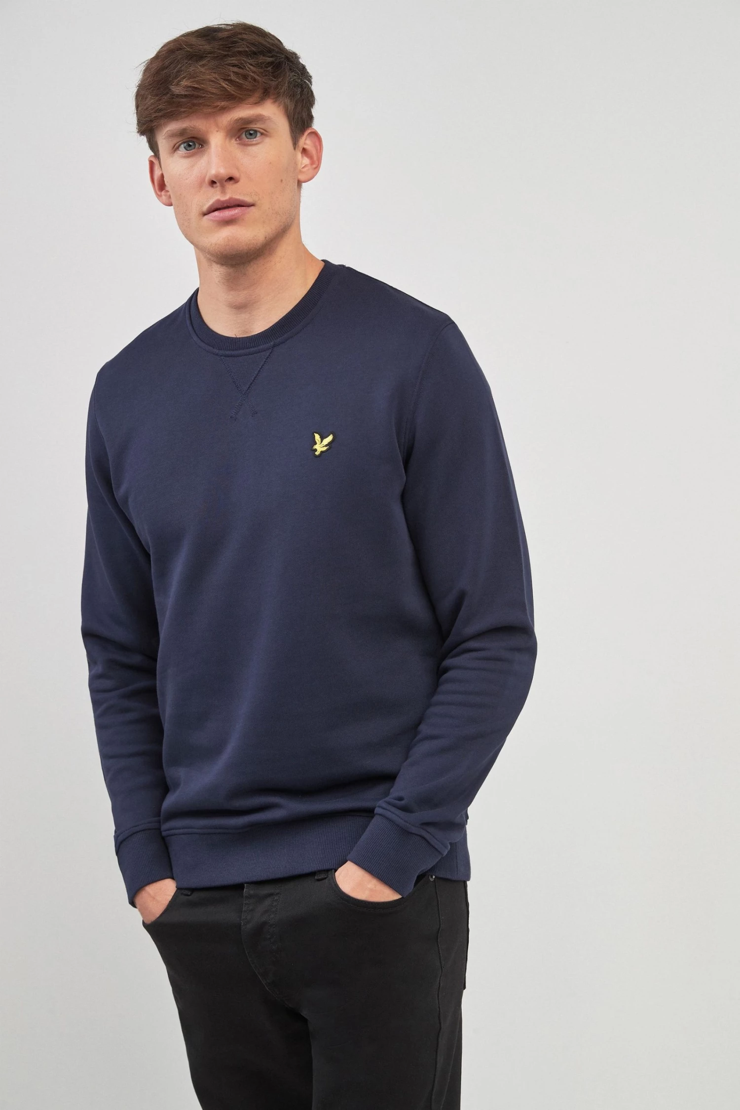Lyle & Scott Crew-Neck Sweatshirt Iris Blue 1 Lyle & Scott Crew-Neck Sweatshirt Iris Blue