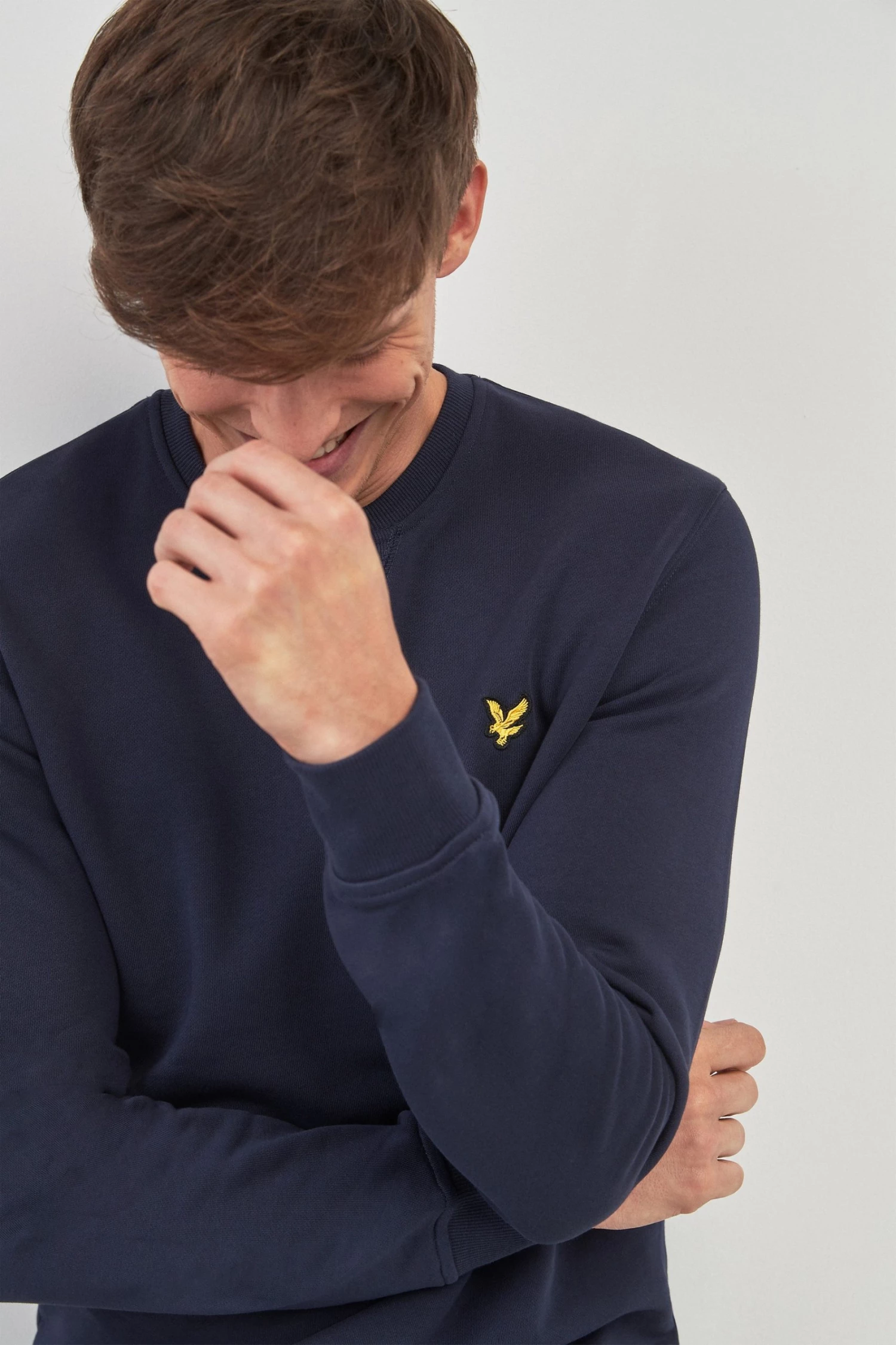 Lyle & Scott Crew-Neck Sweatshirt Iris Blue 3 Lyle & Scott Crew-Neck Sweatshirt Iris Blue - Image 3
