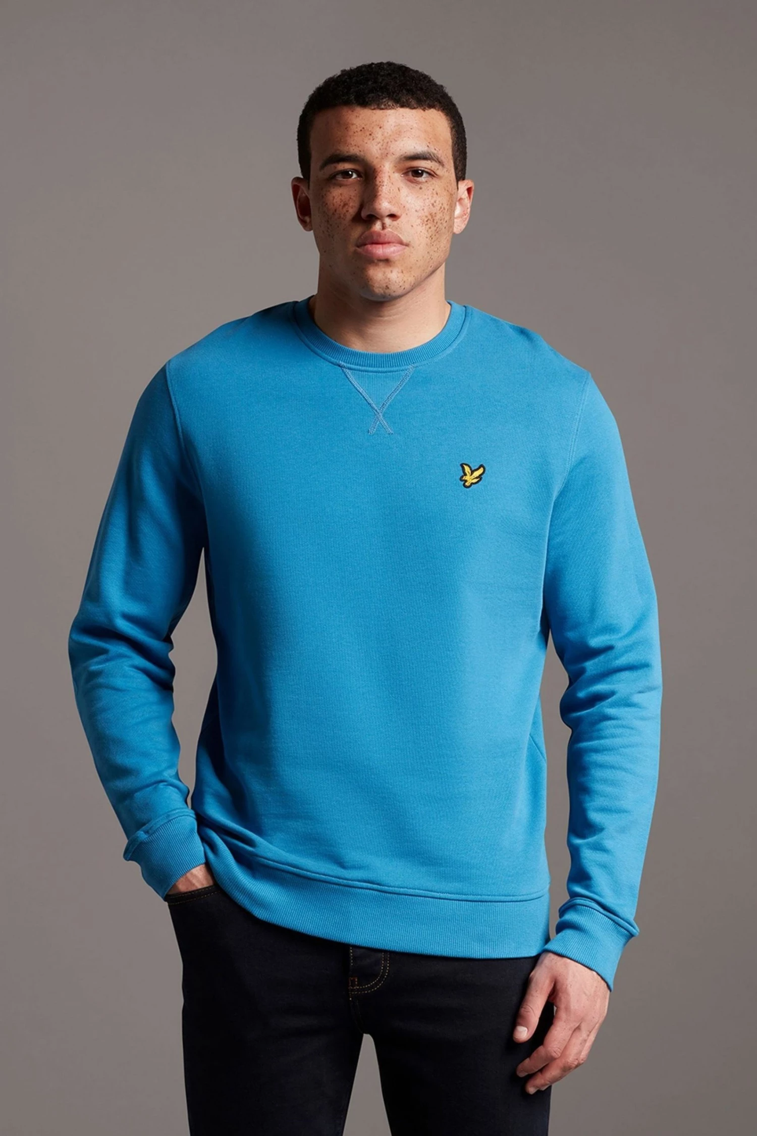 Lyle & Scott Blue Crew Neck Sweatshirt 1 Lyle & Scott Blue Crew Neck Sweatshirt