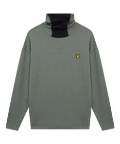 Lyle & Scott Green Summer Snood Midlayer Sweat Top -Lyle & Scott Outlet | Sale unnamed file 1570