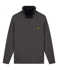 Lyle & Scott Black Summer Snood Midlayer Sweatshirt -Lyle & Scott Outlet | Sale unnamed file 1582
