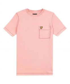 Lyle & Scott Pink Garment Washed Flatlock T-Shirt
