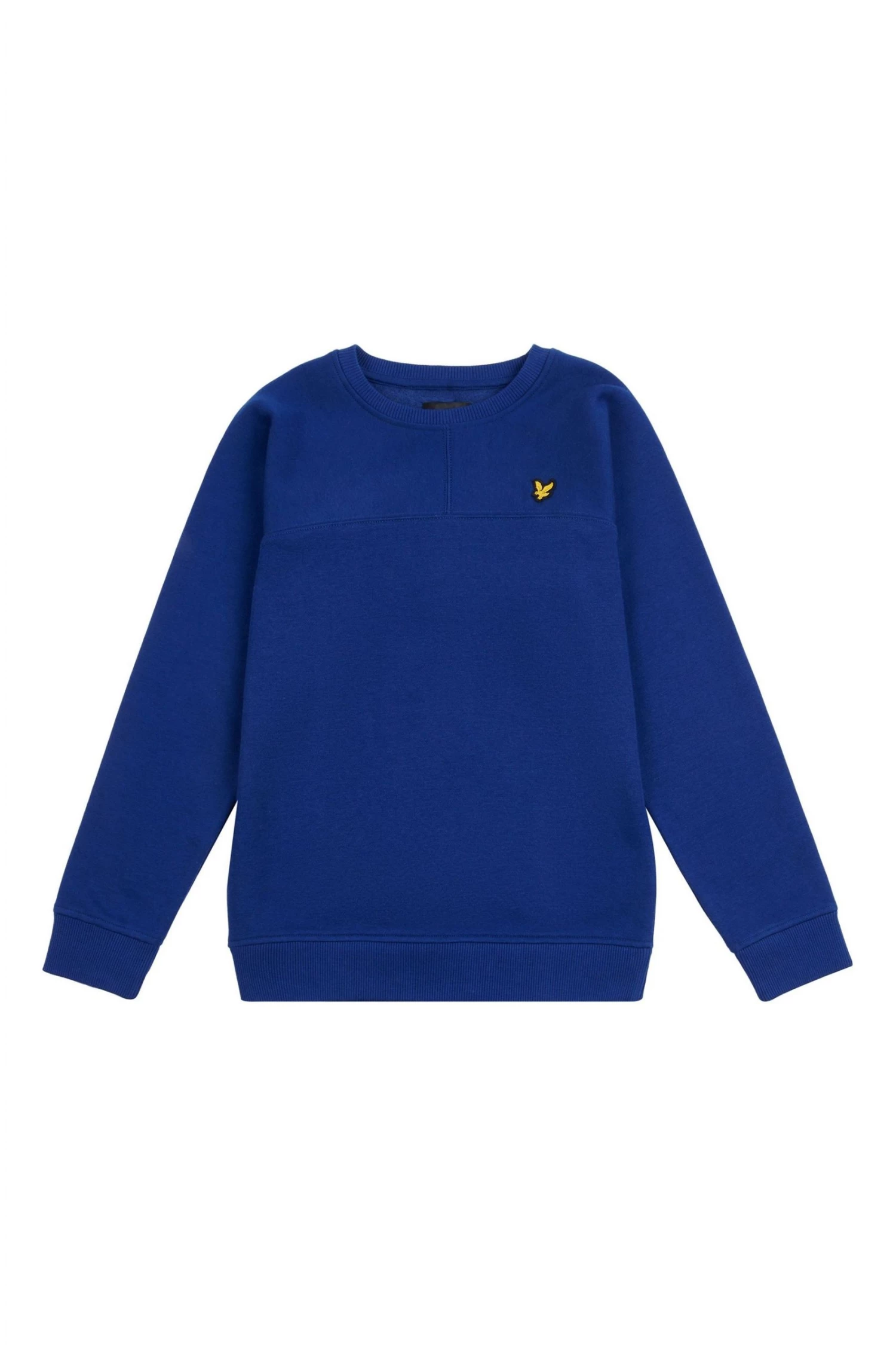 Lyle & Scott Blue Sleeve Panel BB Crew Neck Sweatshirt 1 Lyle & Scott Blue Sleeve Panel BB Crew Neck Sweatshirt