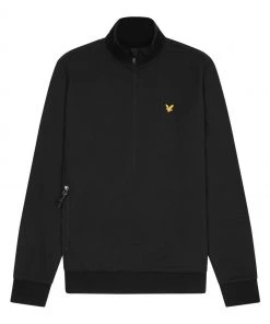Lyle & Scott Black Windshield 1/2 Zip Midlayer Sweatshirt -Lyle & Scott Outlet | Sale unnamed file 1625 scaled