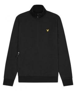 Lyle & Scott Black Windshield 1/2 Zip Midlayer Sweatshirt -Lyle & Scott Outlet | Sale unnamed file 1626