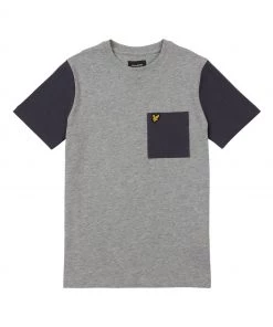 Lyle & Scott Grey Colour Block T-Shirt