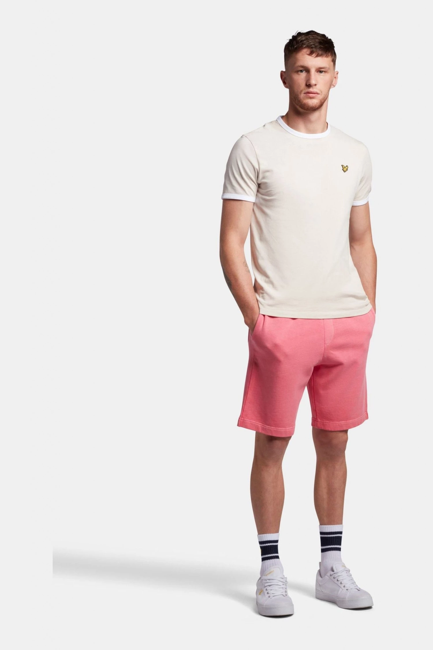 Lyle & Scott Pigment Dye Sweat Shorts Yellow 2 Lyle & Scott Pigment Dye Sweat Shorts Yellow - Image 2