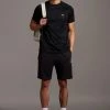 Lyle & Scott Black Sweat Shorts With Contrast