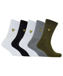 Lyle & Scott Lyle And Scott White Camdyn Sports Sock 5 Pack