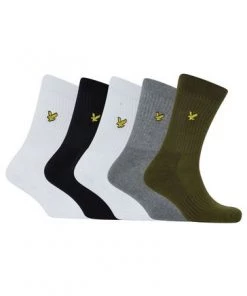 Lyle & Scott Lyle And Scott White Camdyn Sports Sock 5 Pack -Lyle & Scott Outlet | Sale unnamed file 1924