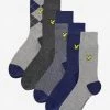 Lyle & Scott Grey Socks 5 Pack