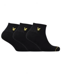 Lyle & Scott Black Trainer Socks 3 Pack -Lyle & Scott Outlet | Sale unnamed file 1947