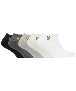 Lyle & Scott White Trainer Socks 5 Pack