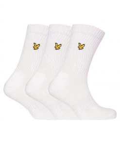 Lyle & Scott White Sport Socks 3 Pack