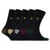 Lyle & Scott Lyle And Scott Black Graham Cotton Socks 5 Pack