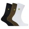 Lyle & Scott Lyle And Scott White Hamilton Sports Sock 3 Pack