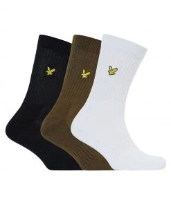 Lyle & Scott Lyle And Scott White Hamilton Sports Sock 3 Pack