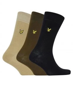 Lyle & Scott Lyle And Scott Black Angus Cotton Socks 3 Pack