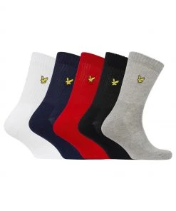 Lyle & Scott White Socks 5 Pack