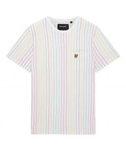 Lyle & Scott Mens Multi Stripe T-Shirt Navy