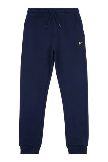Lyle & Scott Blue Pique Jersey Lined Joggers 4 Lyle & Scott Blue Pique Jersey Lined Joggers - Image 4
