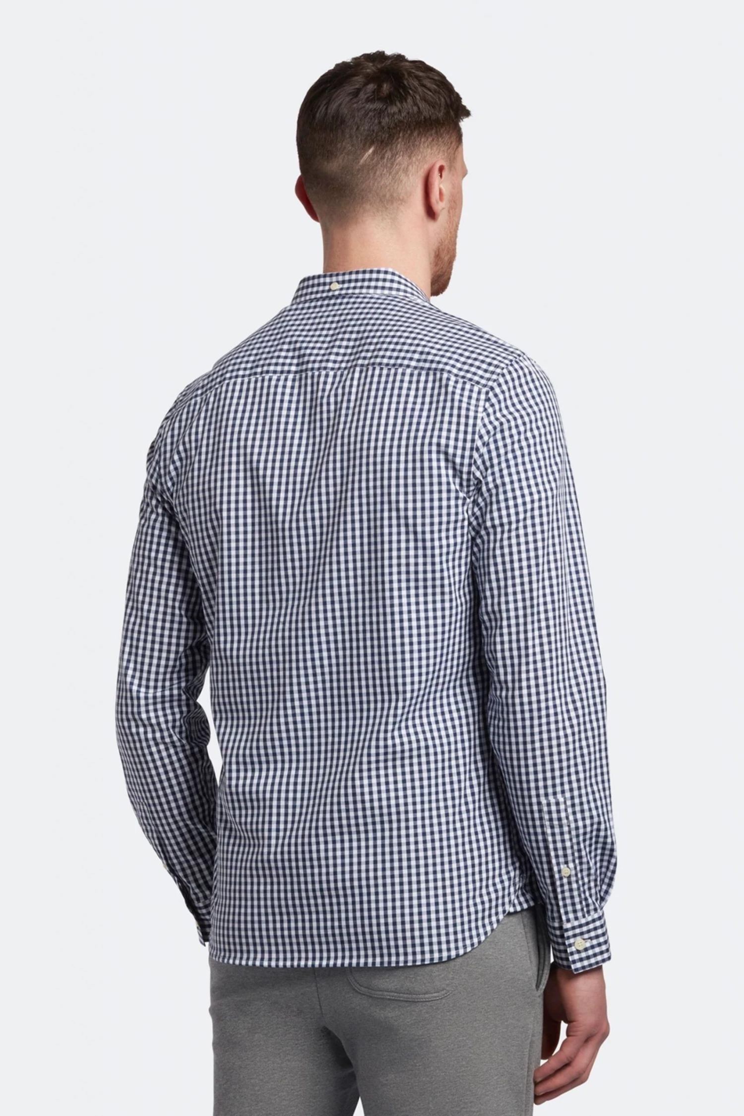 Lyle & Scott Blue LS Slim Fit Gingham Shirt 2 Lyle & Scott Blue LS Slim Fit Gingham Shirt - Image 2