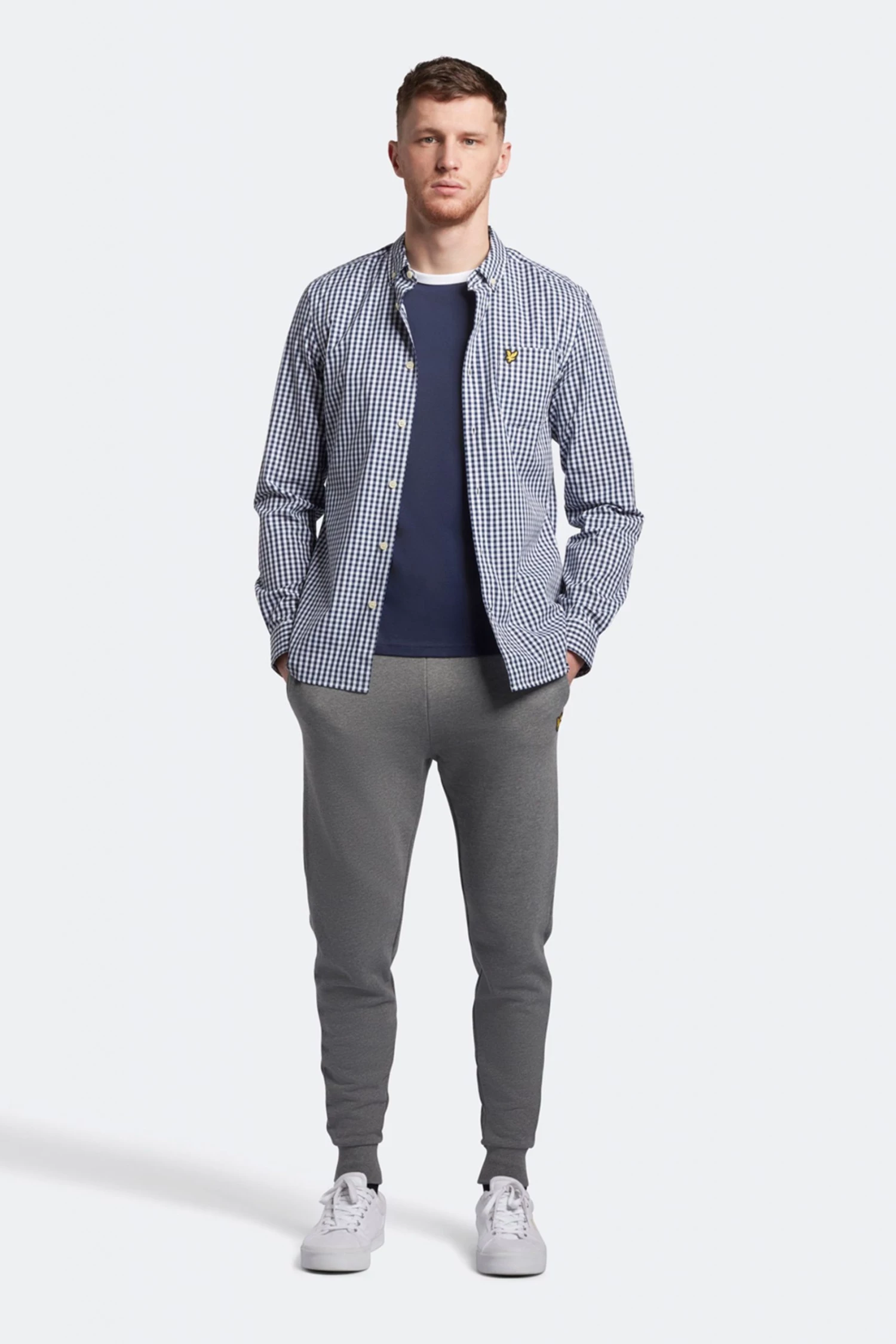 Lyle & Scott Blue LS Slim Fit Gingham Shirt 3 Lyle & Scott Blue LS Slim Fit Gingham Shirt - Image 3