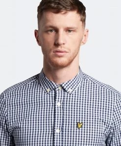 Lyle & Scott Blue LS Slim Fit Gingham Shirt 9 Lyle & Scott Blue LS Slim Fit Gingham Shirt -Lyle & Scott Outlet | Sale unnamed file 2113 scaled