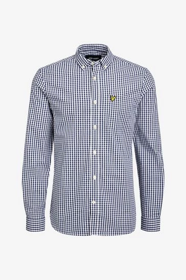 Lyle & Scott Navy Gingham Shirt 2 Lyle & Scott Navy Gingham Shirt - Image 2