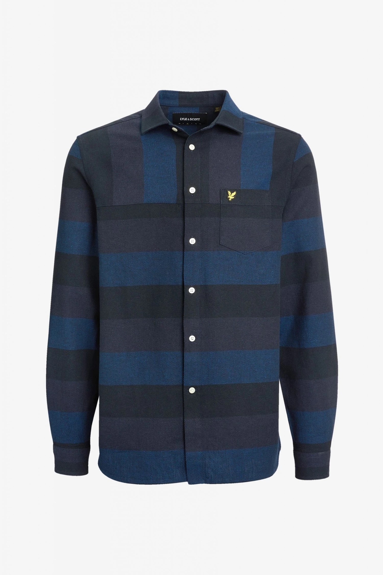 Lyle & Scott Navy Blue Artisan Stripe Shirt 1 Lyle & Scott Navy Blue Artisan Stripe Shirt