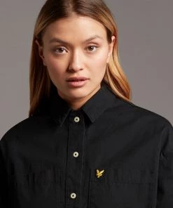 Lyle & Scott Black Cotton Canvas Shacket -Lyle & Scott Outlet | Sale unnamed file 2128 scaled
