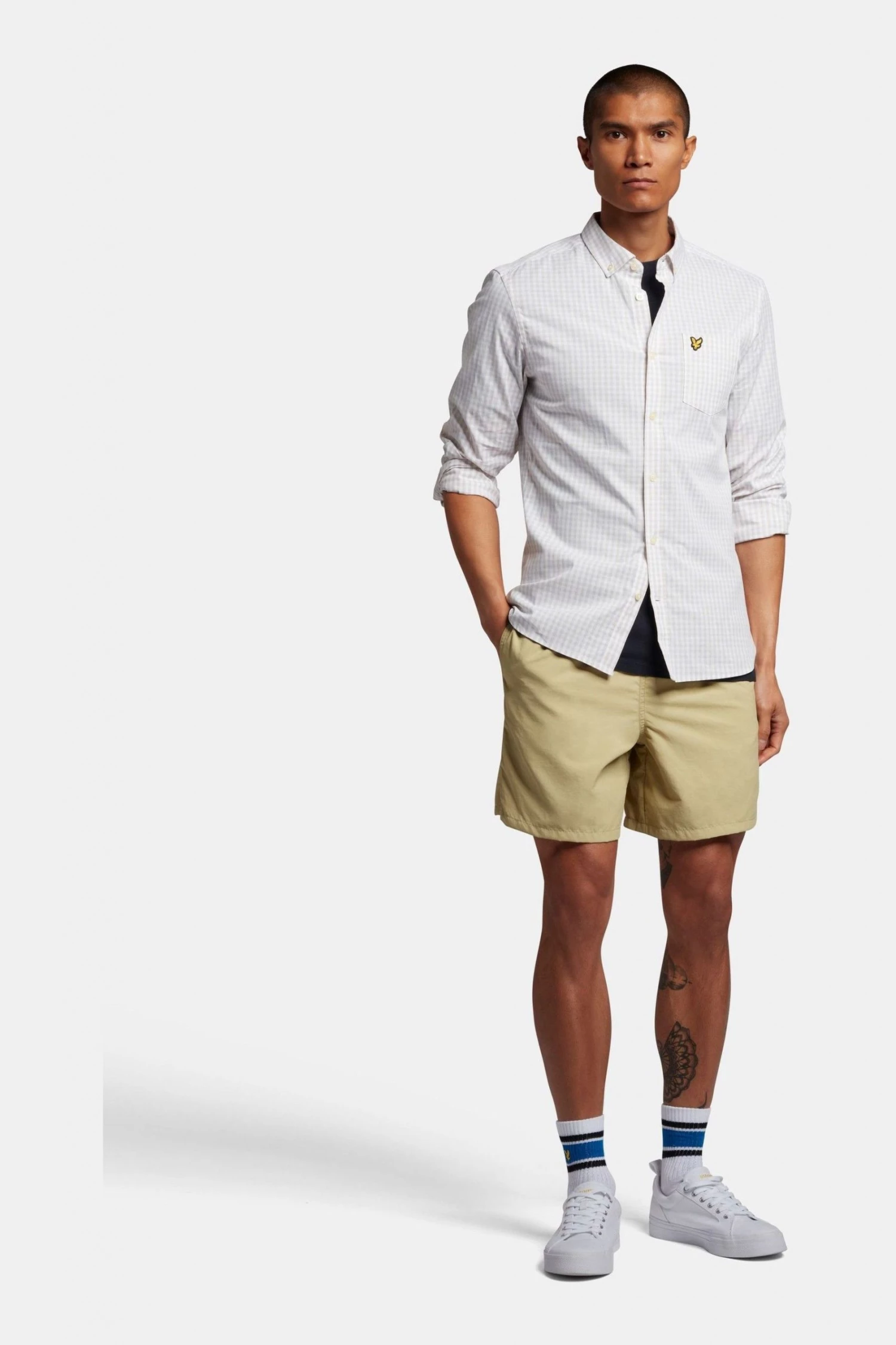 Lyle & Scott Grey LS Slim Fit Gingham Shirt 3 Lyle & Scott Grey LS Slim Fit Gingham Shirt - Image 3