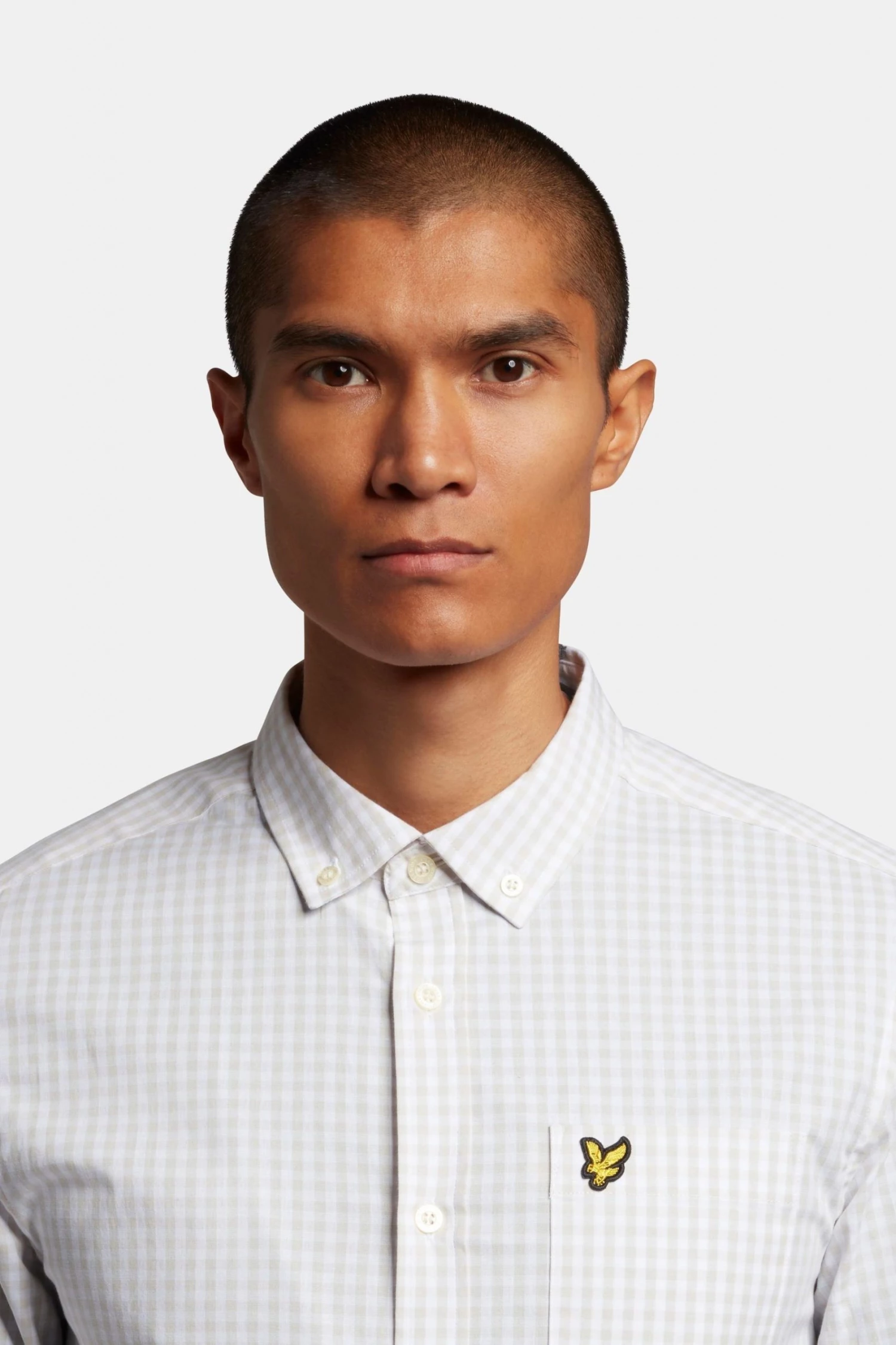 Lyle & Scott Grey LS Slim Fit Gingham Shirt 4 Lyle & Scott Grey LS Slim Fit Gingham Shirt - Image 4