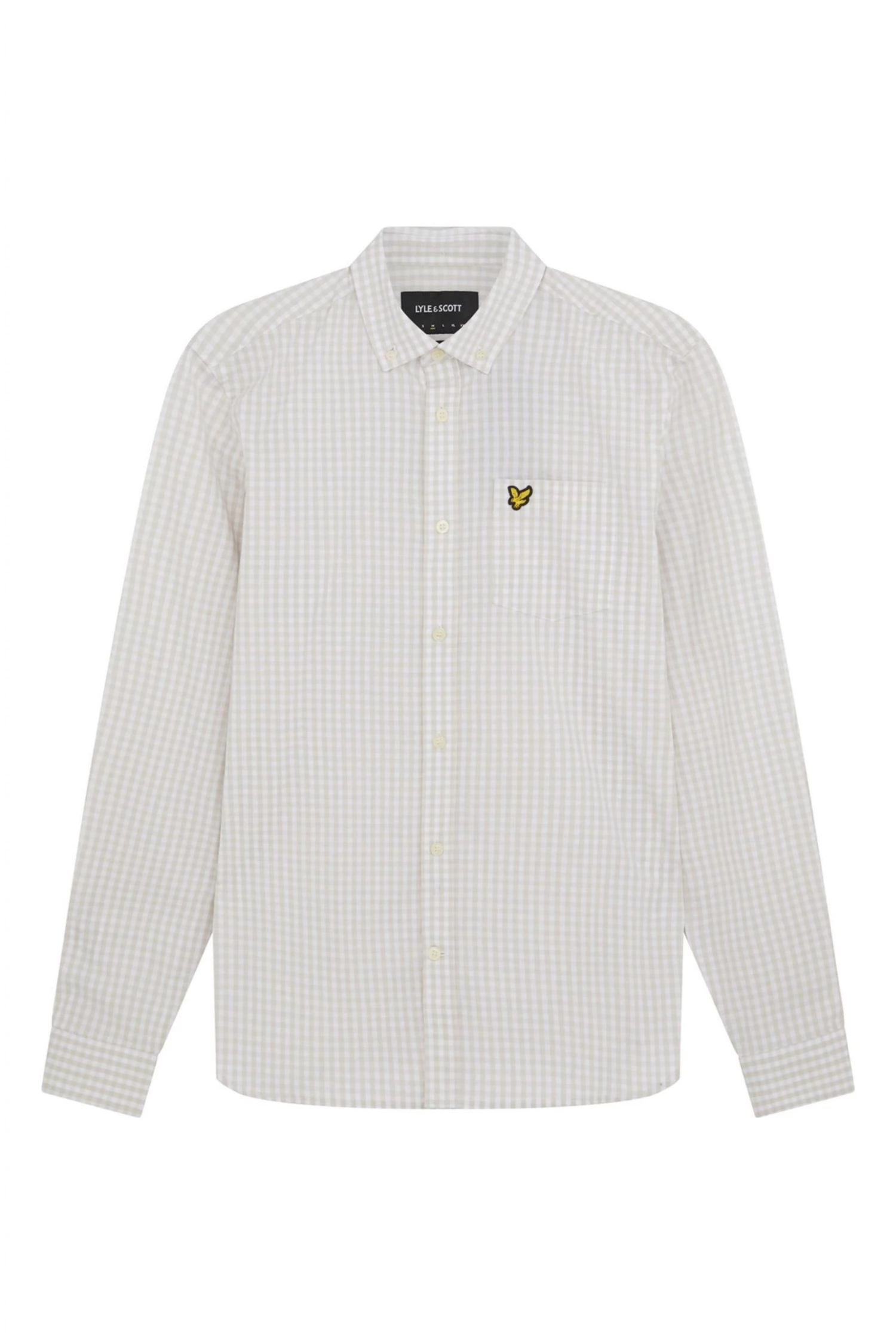 Lyle & Scott Grey LS Slim Fit Gingham Shirt 5 Lyle & Scott Grey LS Slim Fit Gingham Shirt - Image 5
