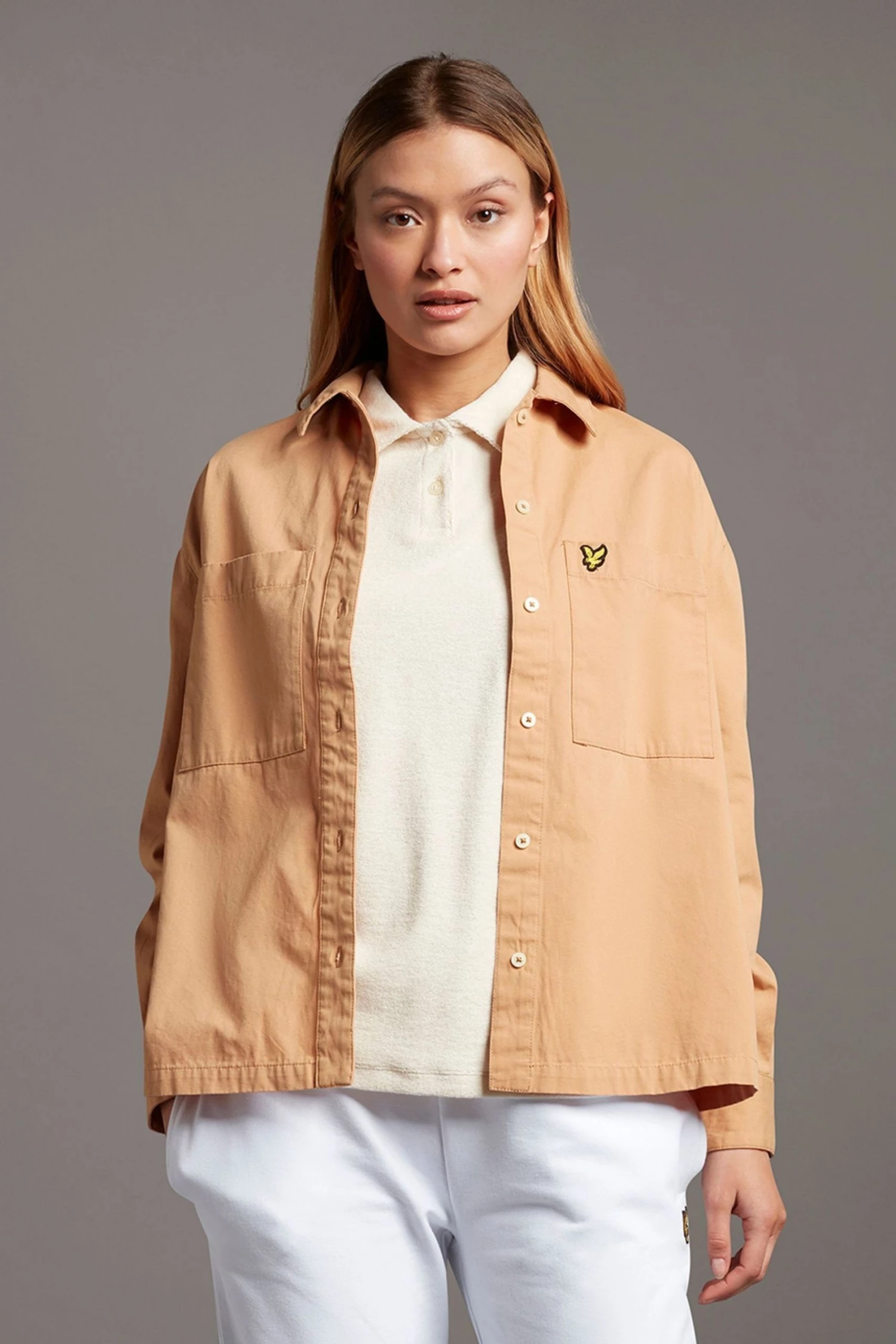 Lyle & Scott Brown Cotton Canvas Shirt 1 Lyle & Scott Brown Cotton Canvas Shirt