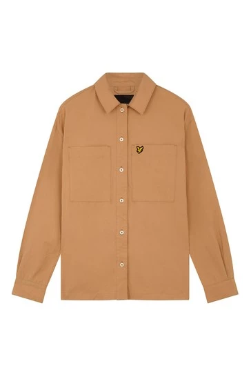 Lyle & Scott Brown Cotton Canvas Shirt 6 Lyle & Scott Brown Cotton Canvas Shirt - Image 6