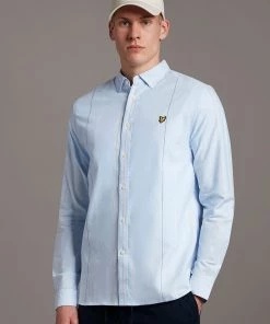 Lyle & Scott Vertical Stripe Long Sleeve Oxford Shirt