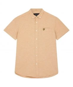 Lyle & Scott Yellow Short Sleeve Light Weight Slub Oxford Shirt -Lyle & Scott Outlet | Sale unnamed file 2165 scaled