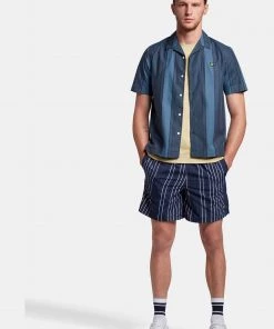 Lyle & Scott Blue Vertical Stripe Resort Shirt -Lyle & Scott Outlet | Sale unnamed file 2170 scaled