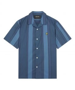 Lyle & Scott Blue Vertical Stripe Resort Shirt -Lyle & Scott Outlet | Sale unnamed file 2171 scaled