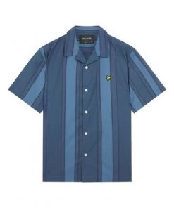 Lyle & Scott Blue Vertical Stripe Resort Shirt -Lyle & Scott Outlet | Sale unnamed file 2172