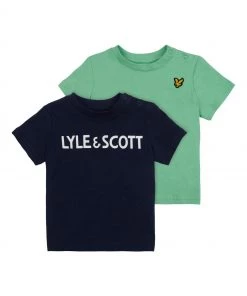 Lyle & Scott Blue Lyle Short Sleeve T-Shirt 2 Pack
