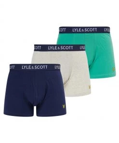 Lyle & Scott Lyle And Scott Grey Barclay Underwear Trunks 3 Pack