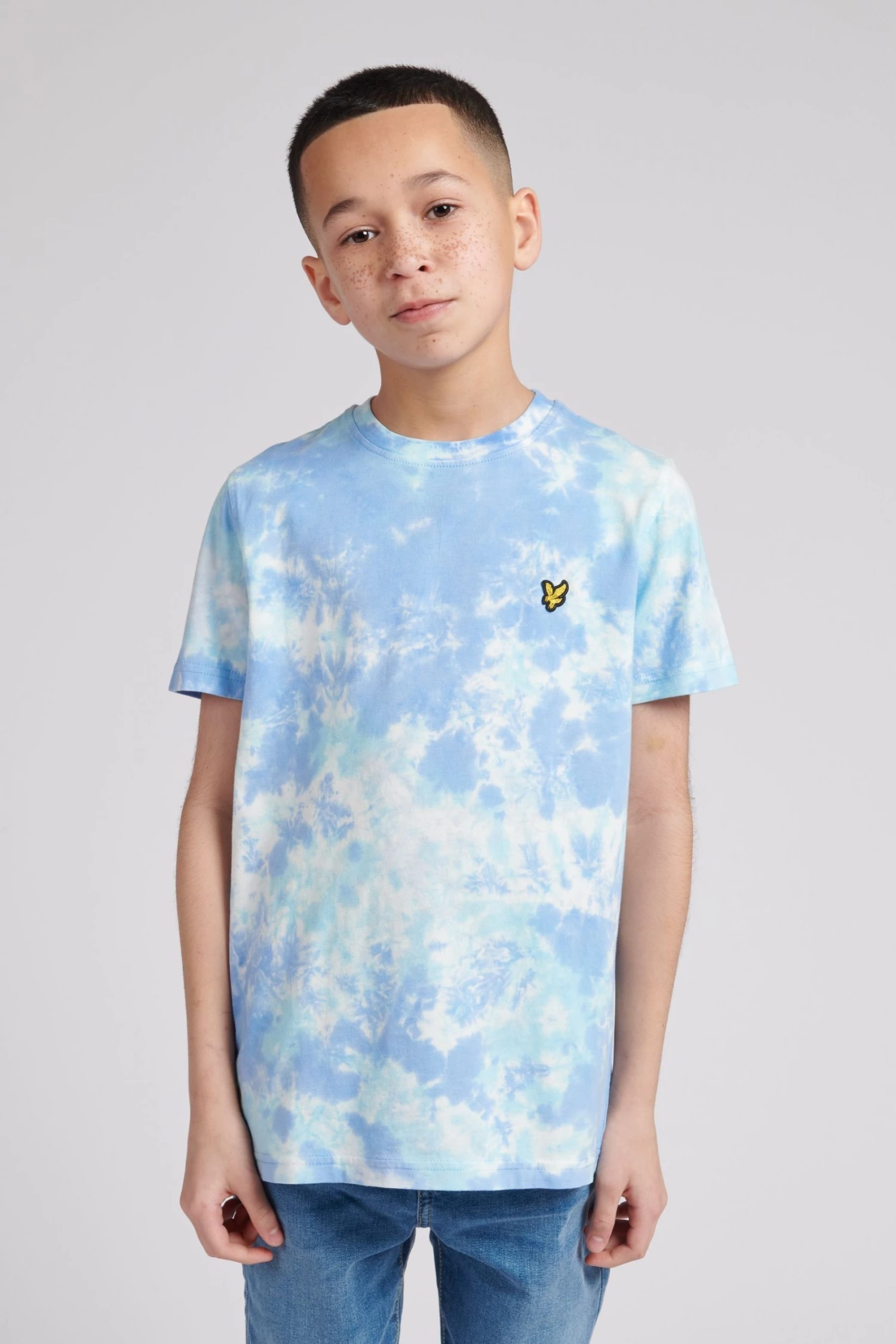 Lyle & Scott Blue Tie Dye T-Shirt 1 Lyle & Scott Blue Tie Dye T-Shirt